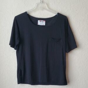 Nation LTD by Jen Menchaca Top Womens Sleeve Lightweight Black OSFM